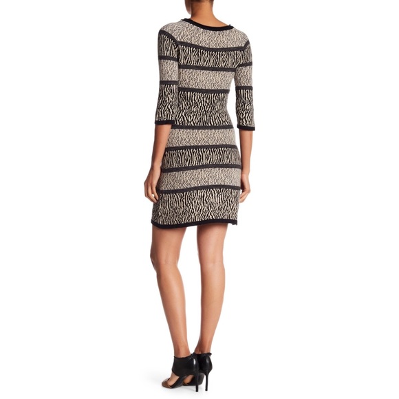 HP | Papillon Animal Print Panel Sweater Dress - Picture 3 of 3